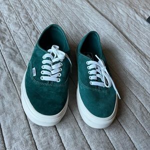 Teal suede Vans